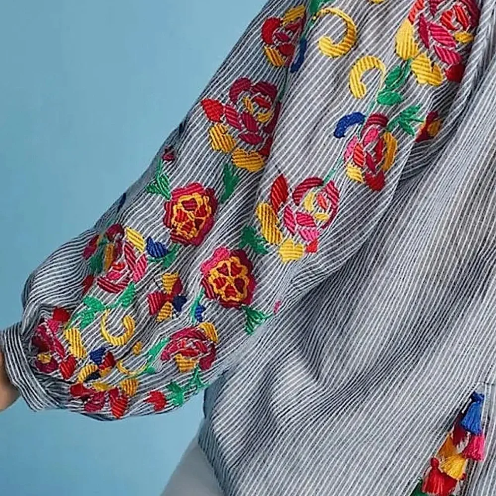 Anthropologie Embroidered Soleil Top by Floreat. Size Small. - Picture 9 of 10